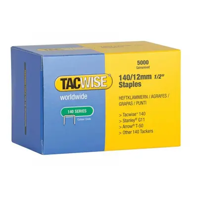 Tacwise 0343 140 Galvanised Staples 12Mm (Pack 5000)