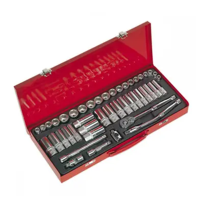 Sealey AK692 Socket Set 45Pc 3/8inSq Drive 6Pt Walldrive® - Metric/Imperial