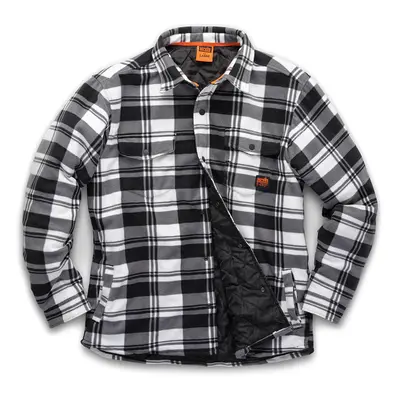 Scruffs T55355 Worker Padded Checked Shirt Black/White L Each 1