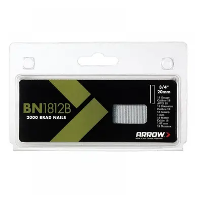 Arrow ABN1812B Bn1812B Brad Nails 20Mm Brown Head (Pack 2000)