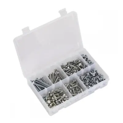 Sealey AB050SNW Setscrew Nut & Washer Assortment 408Pc High Tensile M6 Metric