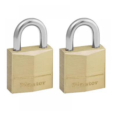 Master Lock 120EURT Solid Brass 20Mm Padlock 3-Pin - Keyed Alike X 2