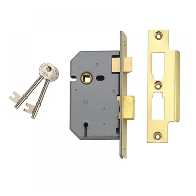 Union J2277-PL-3.00 2277 3 Lever Mortice Sashlock Polished Brass 77.5Mm 3In Box