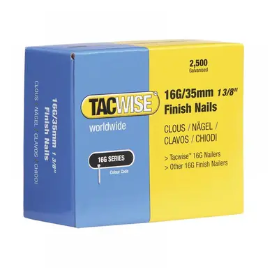 Tacwise 0295 16 Gauge Straight Finish Nails 35Mm (Pack 2500)