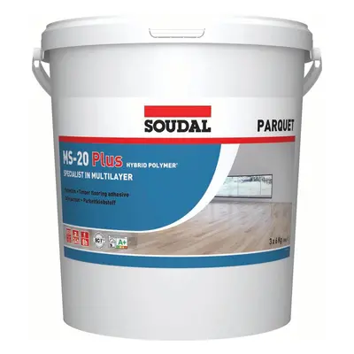 Soudal Ms-20 Plus Parquet Adhesive Light Brown 3X6Kg bucket 12