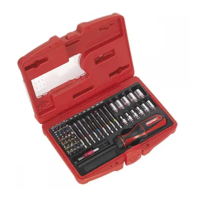 Sealey AK64903 Fine Tooth Ratchet Screwdriver & Accessory Set 51Pc