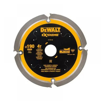 Dewalt DT1472-QZ Extreme Pcd Fibre Cement Saw Blade 190 X 30Mm X 4T