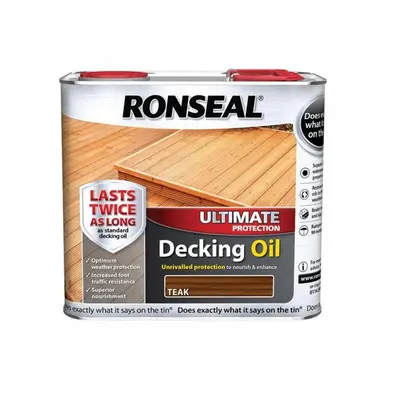 Ronseal 36939 Ultimate Protection Decking Oil Teak 2.5 Litre