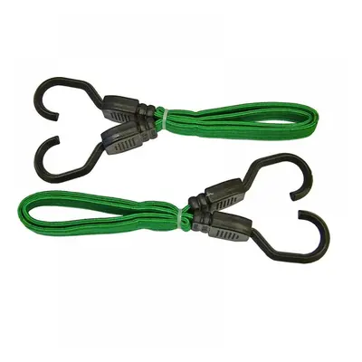 Faithfull Flat Bungee Cord 60Cm (24In) Green 2 Piece