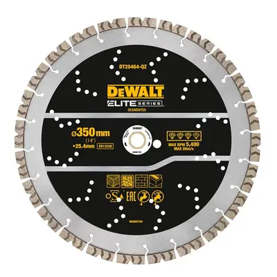 Dewalt DT20464-QZ Elite Series™ All Purpose Diamond Segmented Wheel 350 X 25.4Mm