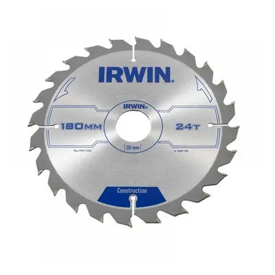 Irwin® 1897195 Construction Circular Saw Blade 180 X 30Mm X 24T Atb