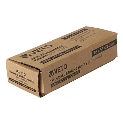 TIMco Stainless BB Hinge SS Pol. 76 x 51 Box 2