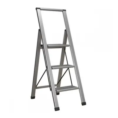 Sealey APSL3 Aluminium Professional Folding Step Ladder 3-Step 150Kg Capacity