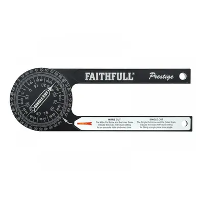 Faithfull 755001 Prestige Mitre Saw Protractor Black Aluminium