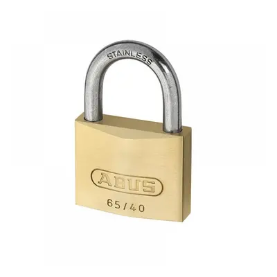 Abus Mechanical 37601 65Ib/40Mm Brass Padlock Stainless Steel Long Shackle 63Mm Carded