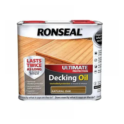 Ronseal 36935 Ultimate Protection Decking Oil Natural Oak 2.5 Litre