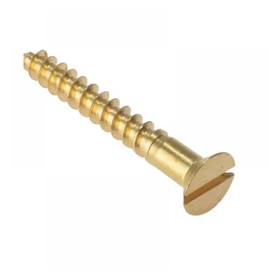 Forgefix CSK1148BR Wood Screw Slotted Csk Solid Brass 1.1/4In X 8 Box 200