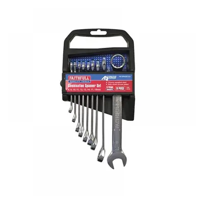 Faithfull Chrome Vanadium Combination Spanner Set 9 Piece