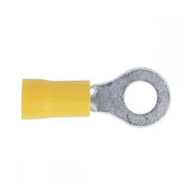 Sealey YT19 Easy-Entry Ring Terminal Ø6.4Mm (1/4in) Yellow Pack Of 100