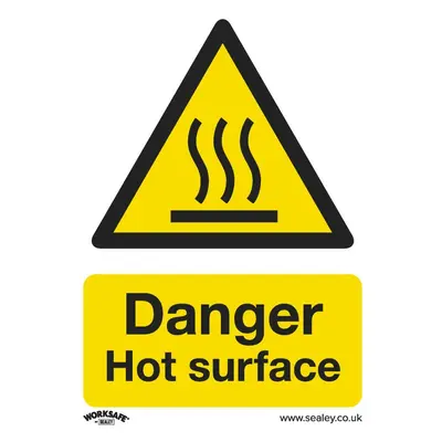 Sealey SS42P1 Warning Safety Sign - Danger Hot Surface - Rigid Plastic