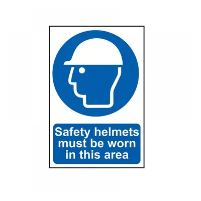 Scan 0002 Safety Helmets Must Be Worn In This Area - Pvc Sign 200 X 300Mm