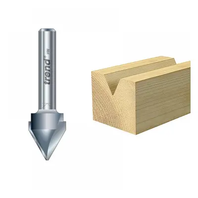 Trend 11/5X1/4TC 11/5 X 1/4 Tct V-Groove Cutter 60° 10.3 X 12.7Mm