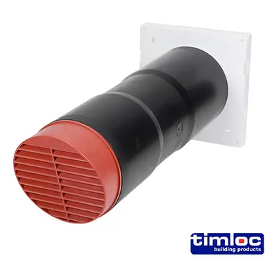 Timloc LOCACV7HRTE Aerocore Through-Wall Vent High Rise And Baffle - Terracotta - Acv7Hrte 127 X