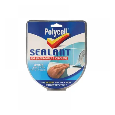 Polycell 6033785 Sealant Strip Kitchen / Bathroom White 41Mm