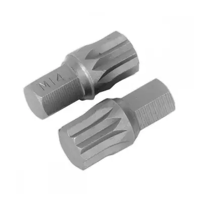 Sealey AK5532 Spline Bit M14 X 30Mm Pack Of 2