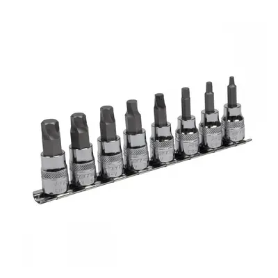 Sealey AK65601 Hex Socket Bit Set Lock-On™ 8Pc 3/8inSq Drive Metric