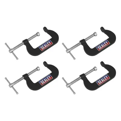 Sealey GCC06 Junior C-Clamp 4Pc Set - 51Mm X 32Mm