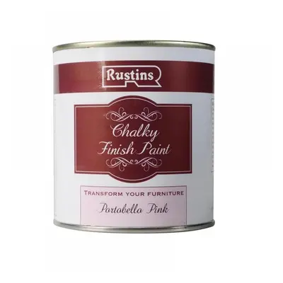 Rustins CHAPP500 Chalky Finish Paint Portobello Pink 500Ml