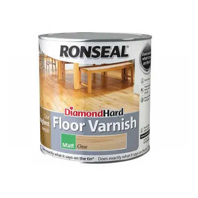 Ronseal 37539 Diamond Hard Floor Varnish Matt 2.5 Litre