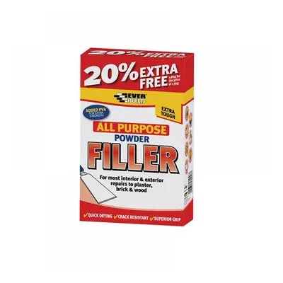 Everbuild Sika 480443 All Purpose Powder Filler 1.5Kg + 20% Free