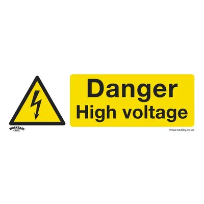 Sealey SS48V1 Warning Safety Sign - Danger High Voltage - Self-Adhesive Vinyl