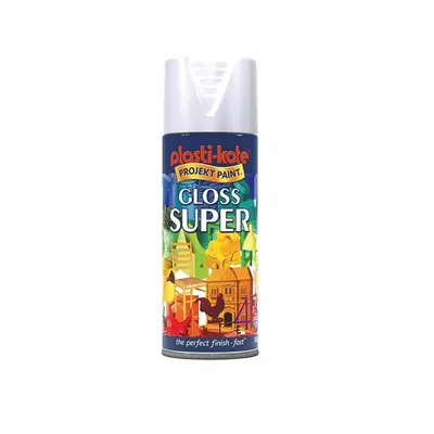 Plastikote 011109 Gloss Super Spray White 400Ml