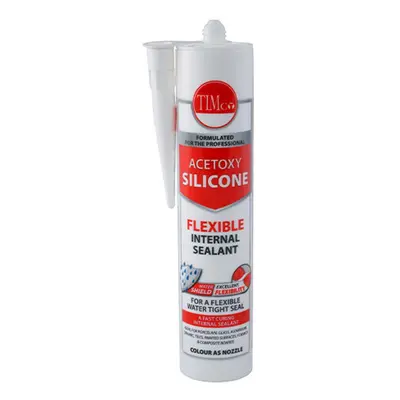 Timco 732480 Acetoxy Silicone - White 300Ml Cartridge 1