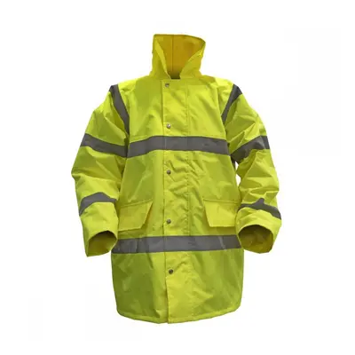 Sealey 806XL Hi-Vis Yellow Motorway Jacket With Quilted Lining - X-Large