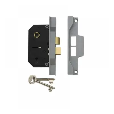 Union Y2242-SE-3.00 2242 2 Lever Mortice Rebated Sashlock Silver Enamel 78.5Mm 3In Visi