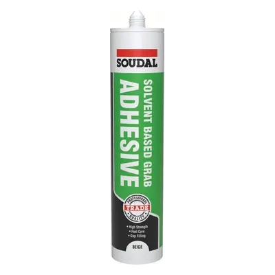 Soudal Solvent Based Grab Adhesive Beige 290Ml cartridge 12