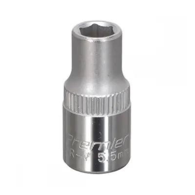 Sealey S14055 Walldrive® Socket 5.5Mm 1/4inSq Drive