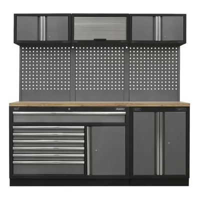 Sealey APMSSTACK11W Superline Pro® 2.04M Storage System - Pressed Wood Worktop