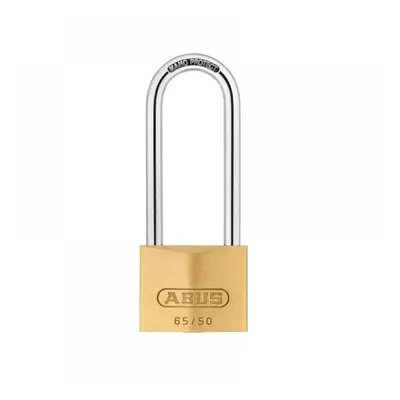 Abus Mechanical 09858 65/50Mm Brass Padlock 80Mm Long Shackle Carded