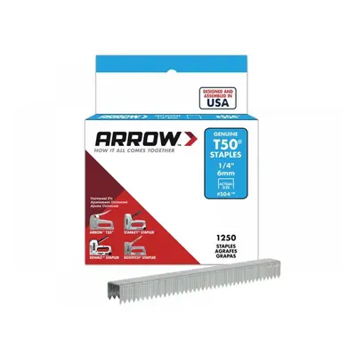 Arrow A50424 T50 Staples 6Mm (1/4In) (Box 1250)