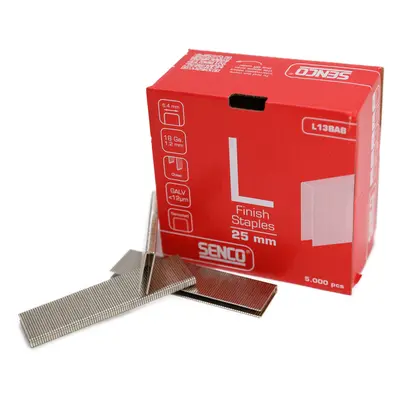 Senco L13BAB L Staple Galv ted 25Mm 18-Gauge Box 5000