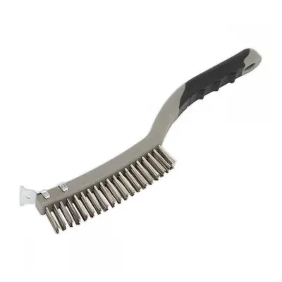 Sealey WB105 Wire Brush With Stainless Steel Fill & Scraper