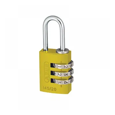 Abus Mechanical 46572 145/20 20Mm Aluminium Combination Padlock Yellow 46572