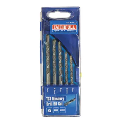 Faithfull Standard Masonry Drill Set 5 Piece 5-7Mm