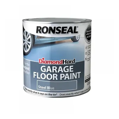 Ronseal 36110 Diamond Hard Garage Floor Paint Steel Blue 2.5 Litre