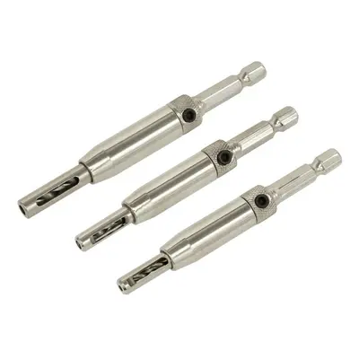 Sealey AK3HD Self-Centring Chamfered Hinge Drill Set 3Pc